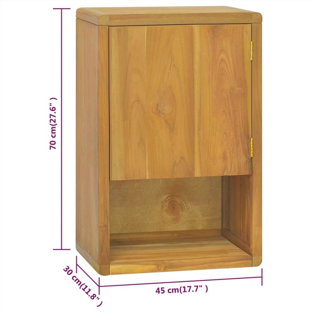 Wall-mounted Bathroom Cabinet 45x30x70 cm Solid Wood Teak