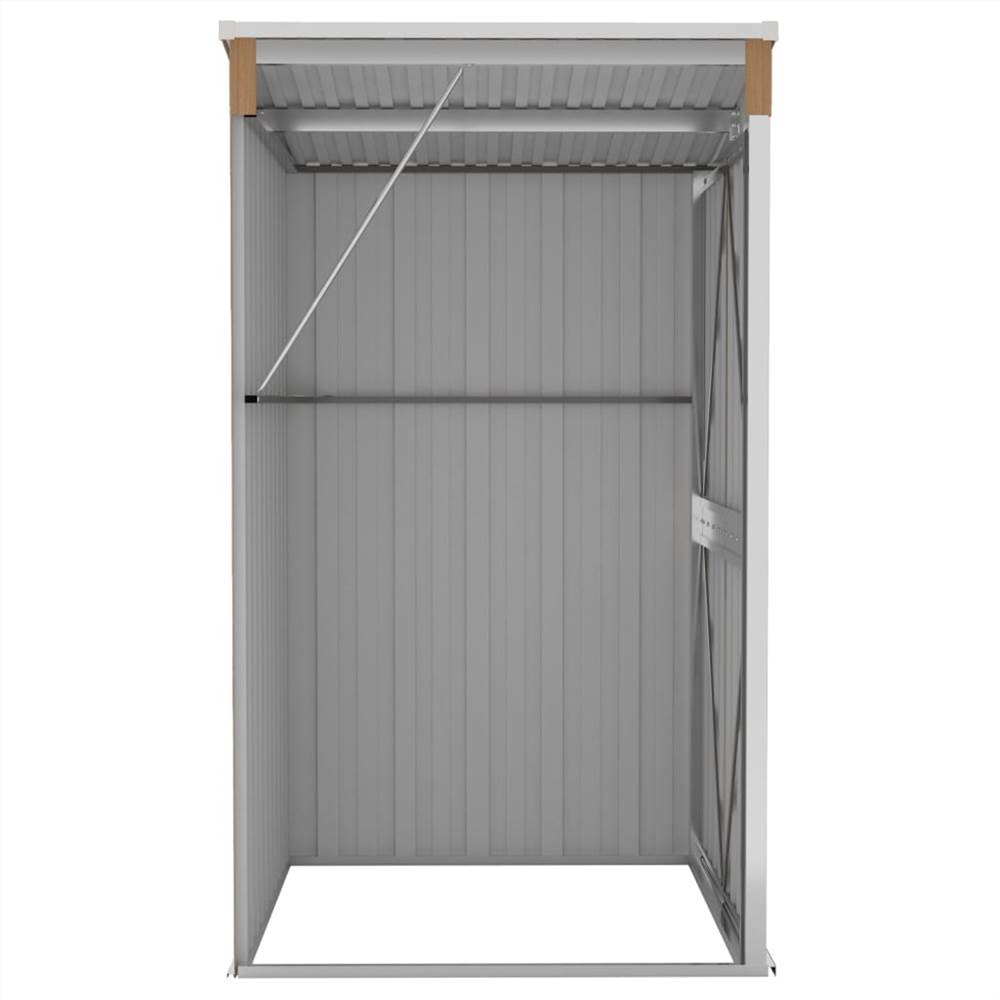 Wall-mounted Garden Shed Brown 118x100x178 Cm Galvanised Steel 12 Wall-mounted Garden Shed Brown 118x100x178 cm Galvanised Steel
