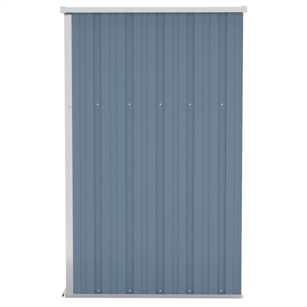 Wall-mounted Garden Shed Grey 118x100x178 cm Galvanised Steel
