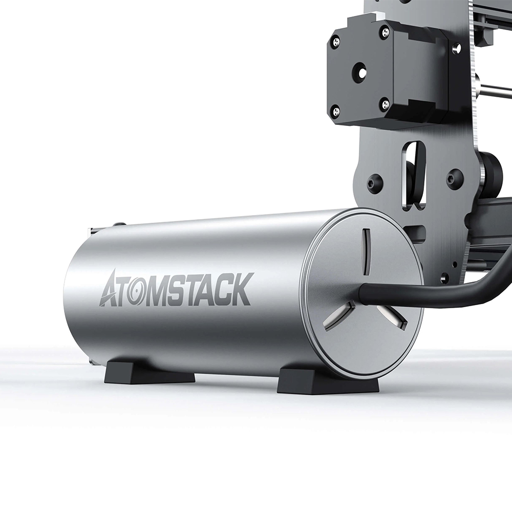 مجموعة أدوات مساعدة الهواء من ATOMSTACK ، 10-30L / min تدفق هواء قابل للتعديل ، ضوضاء منخفضة ، إزالة غبار الدخان