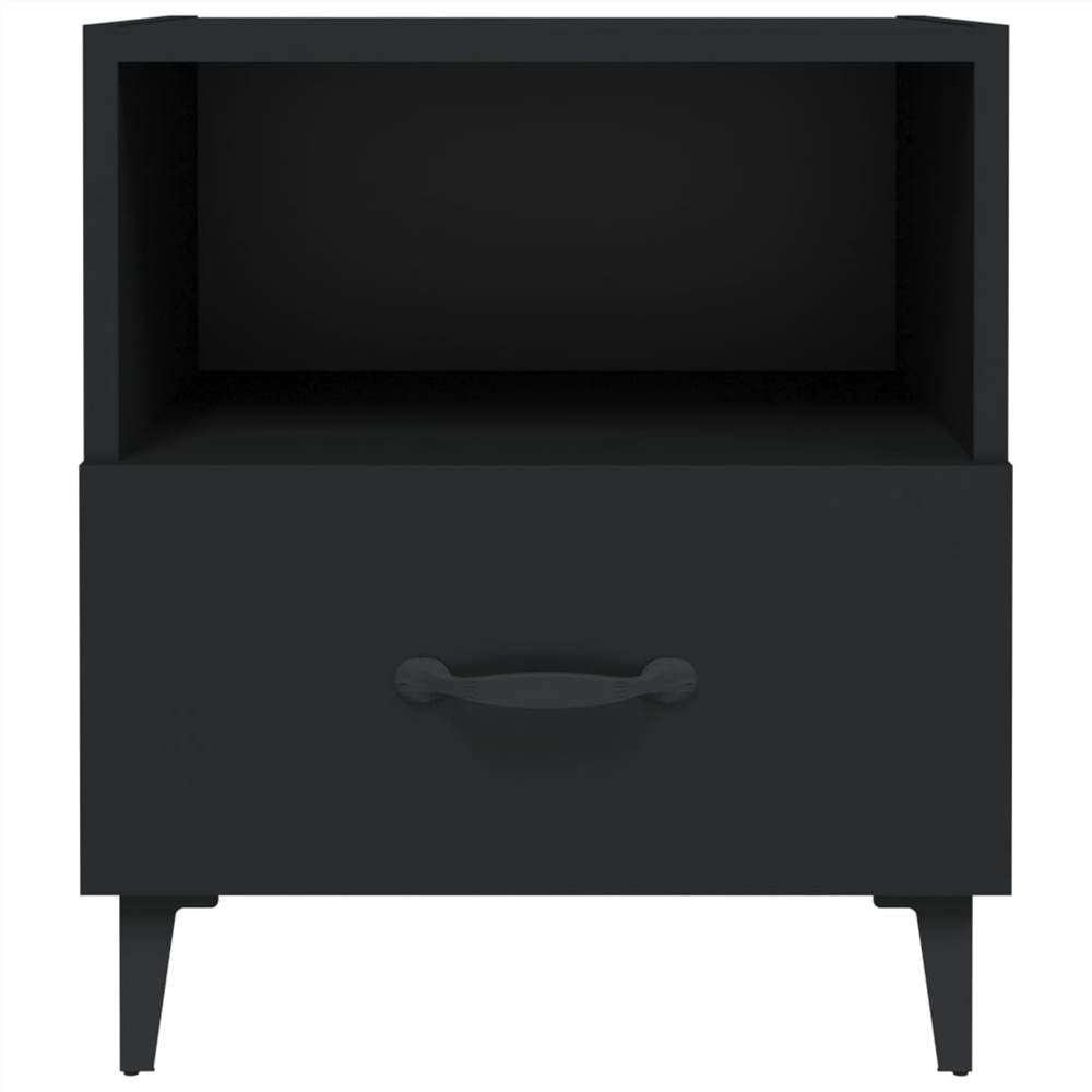Bedside Black Engineered Wood
