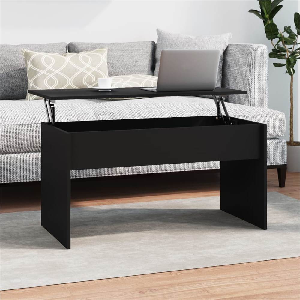 

Coffee Table Black 102x50.5x52.5 cm Engineered Wood