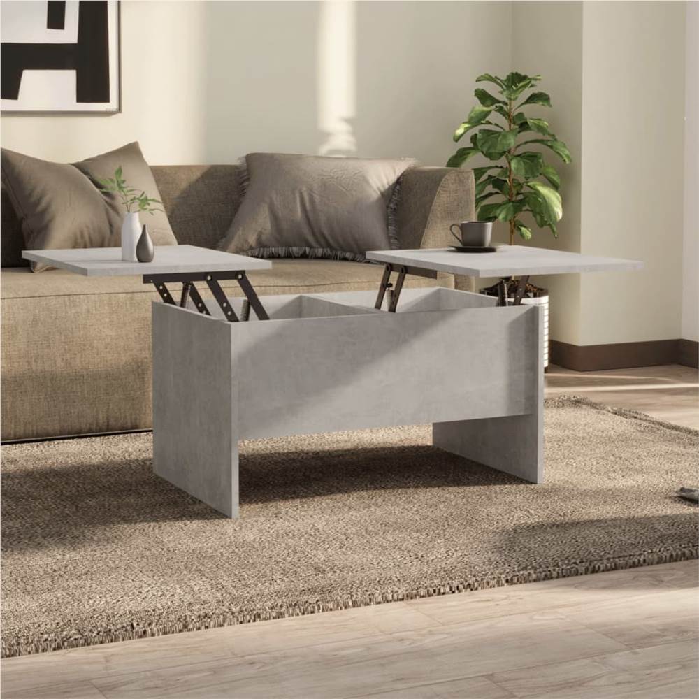 Coffee Table Concrete Grey 80x50x42.5 cm Engineered Wood