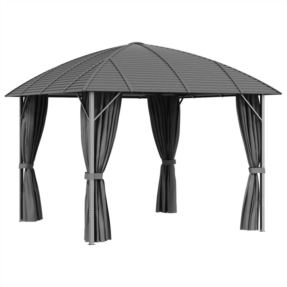 Gazebo with Sidewalls&Arch Roof 3x3 m Anthracite
