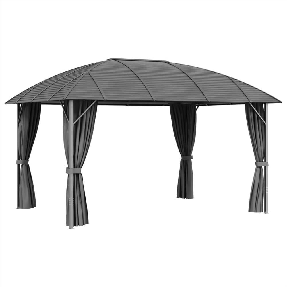 Gazebo with Sidewalls&Arch Roof 3x4 m Anthracite