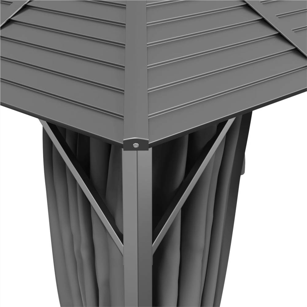 Gazebo with Sidewalls&Arch Roof 3x4 m Anthracite