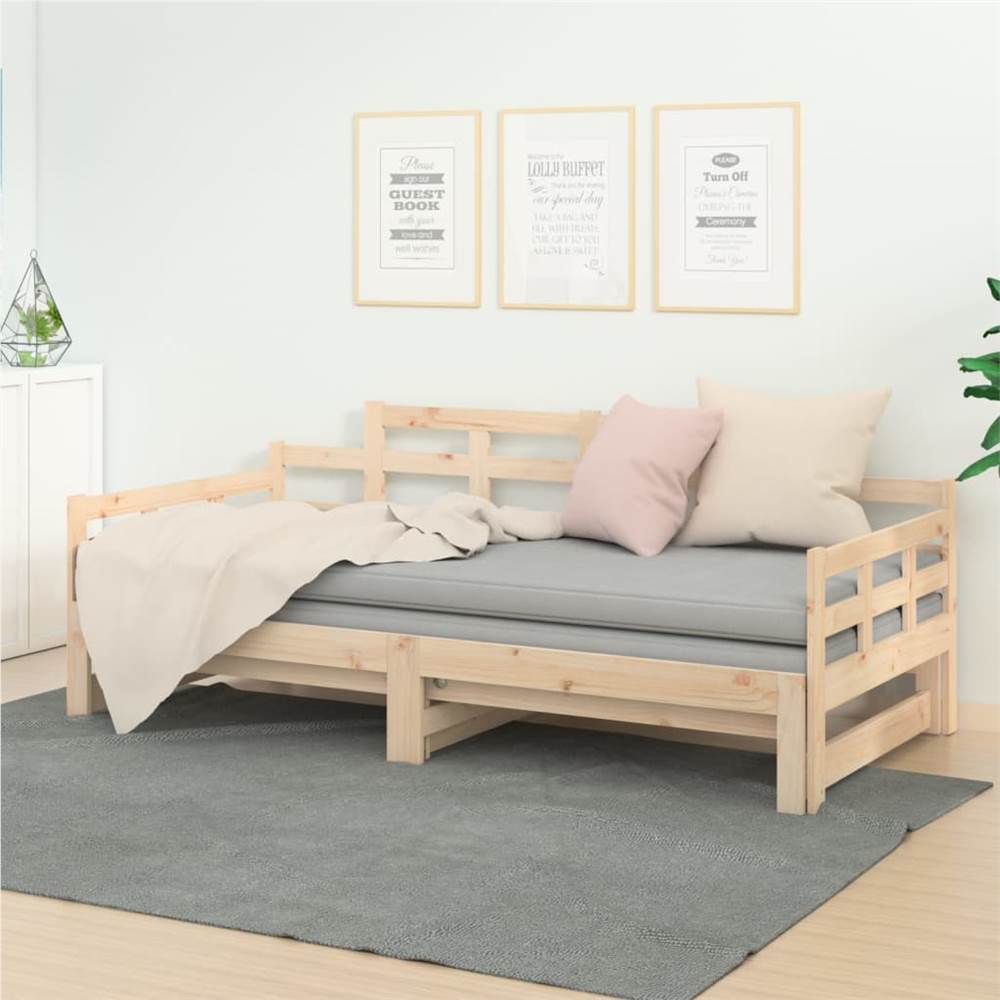 

Pull-out Day Bed Solid Wood Pine 2x(80x200) cm