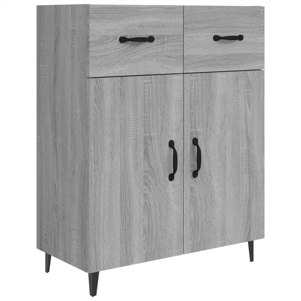 Sideboard Grey Sonoma 695x34x90 Cm Engineered Wood