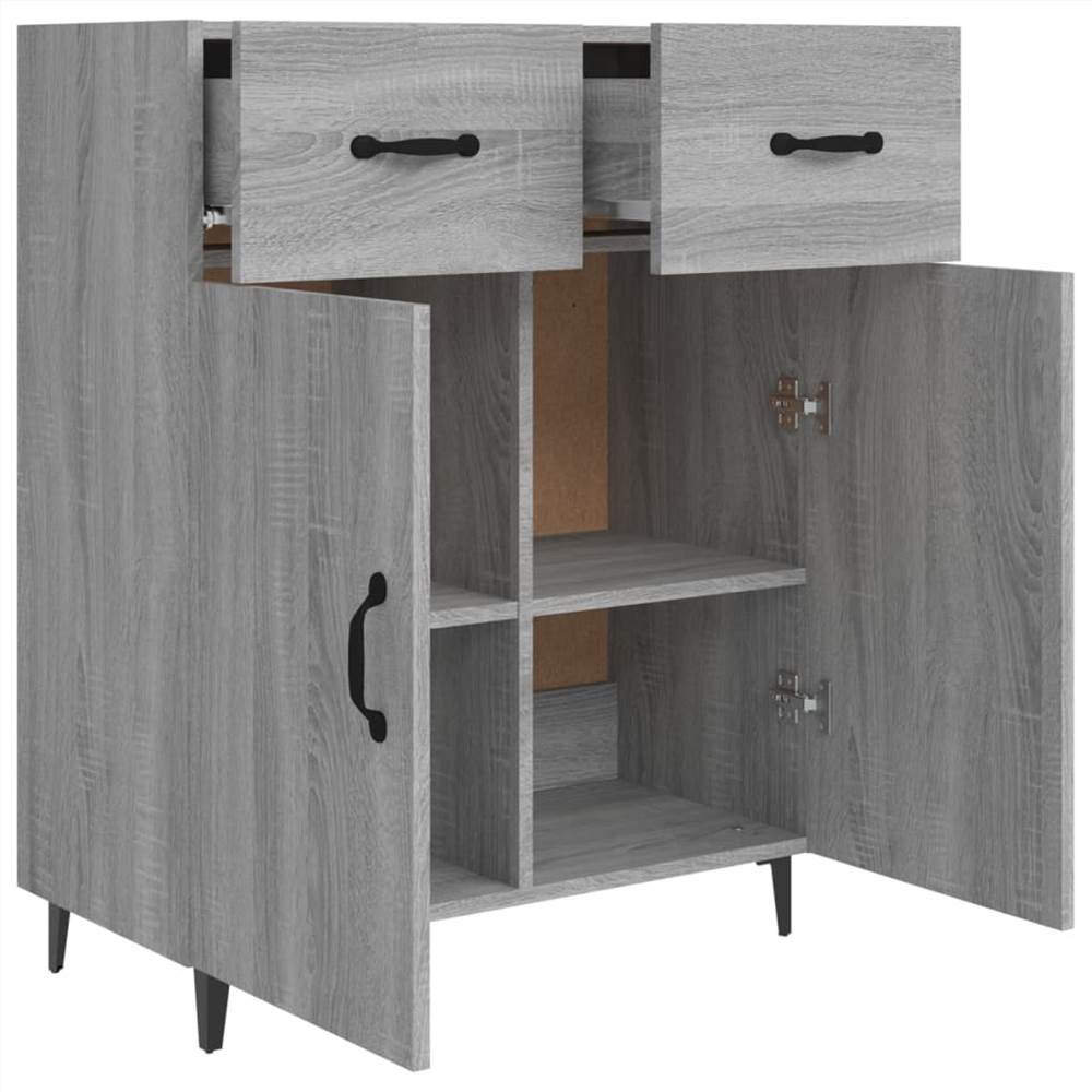 Sideboard Grey Sonoma 69.5x34x90 Cm Engineered Wood 12 Sideboard Grey Sonoma 69.5x34x90 cm Engineered Wood