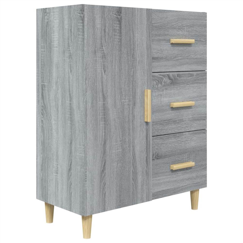 Sideboard Grey Sonoma 695x34x90 Cm Engineered Wood