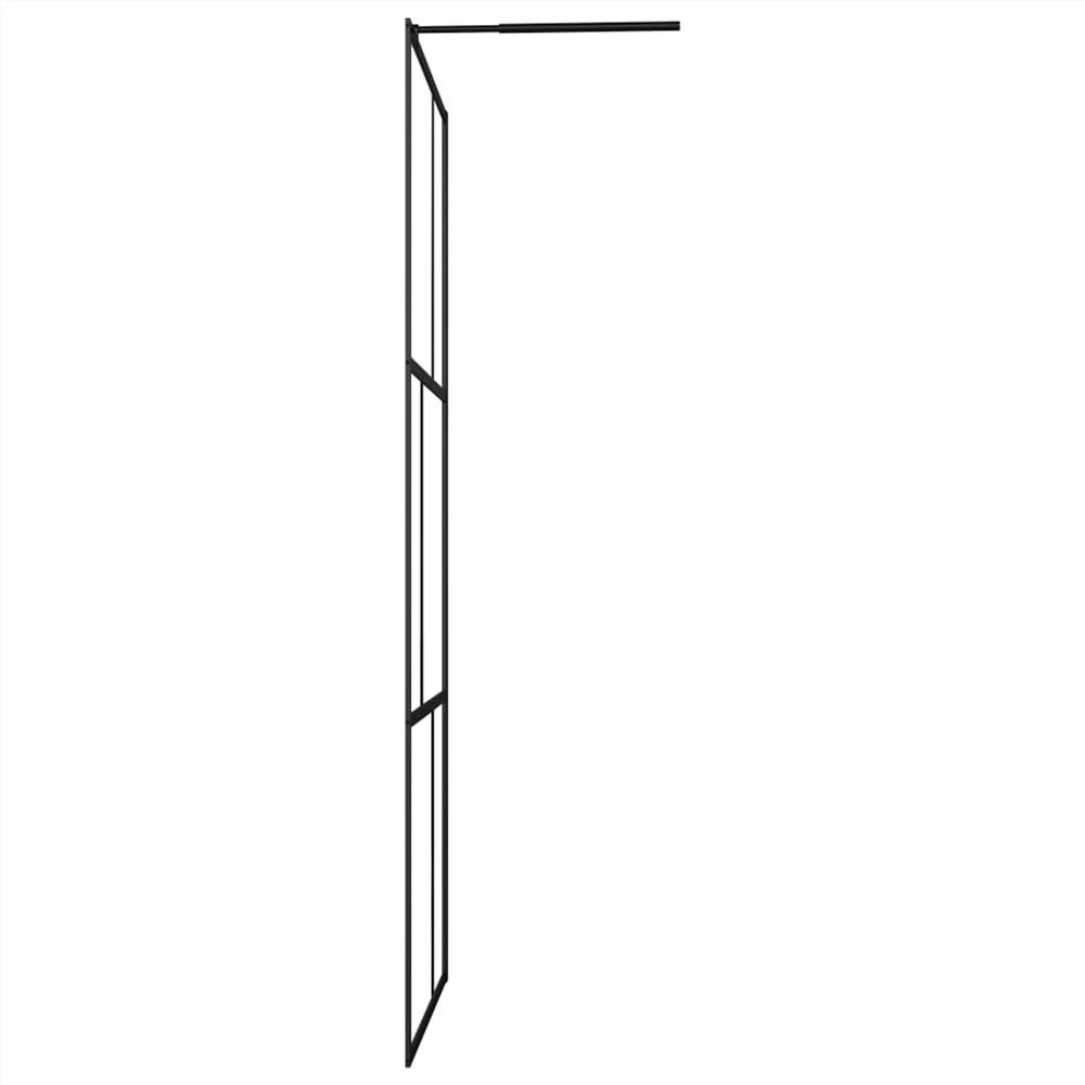 Walk-in Shower Wall With Tempered Glass Black 100x195 Cm 10 Walk-in Shower Wall with Tempered Glass Black 100x195 cm