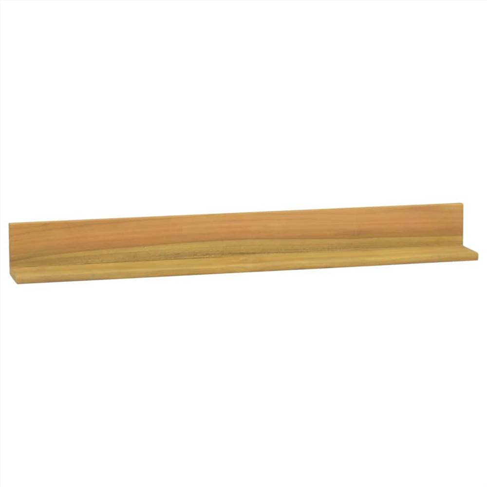 Wall Shelves 2 pcs 90x10x10 cm Solid Wood Teak