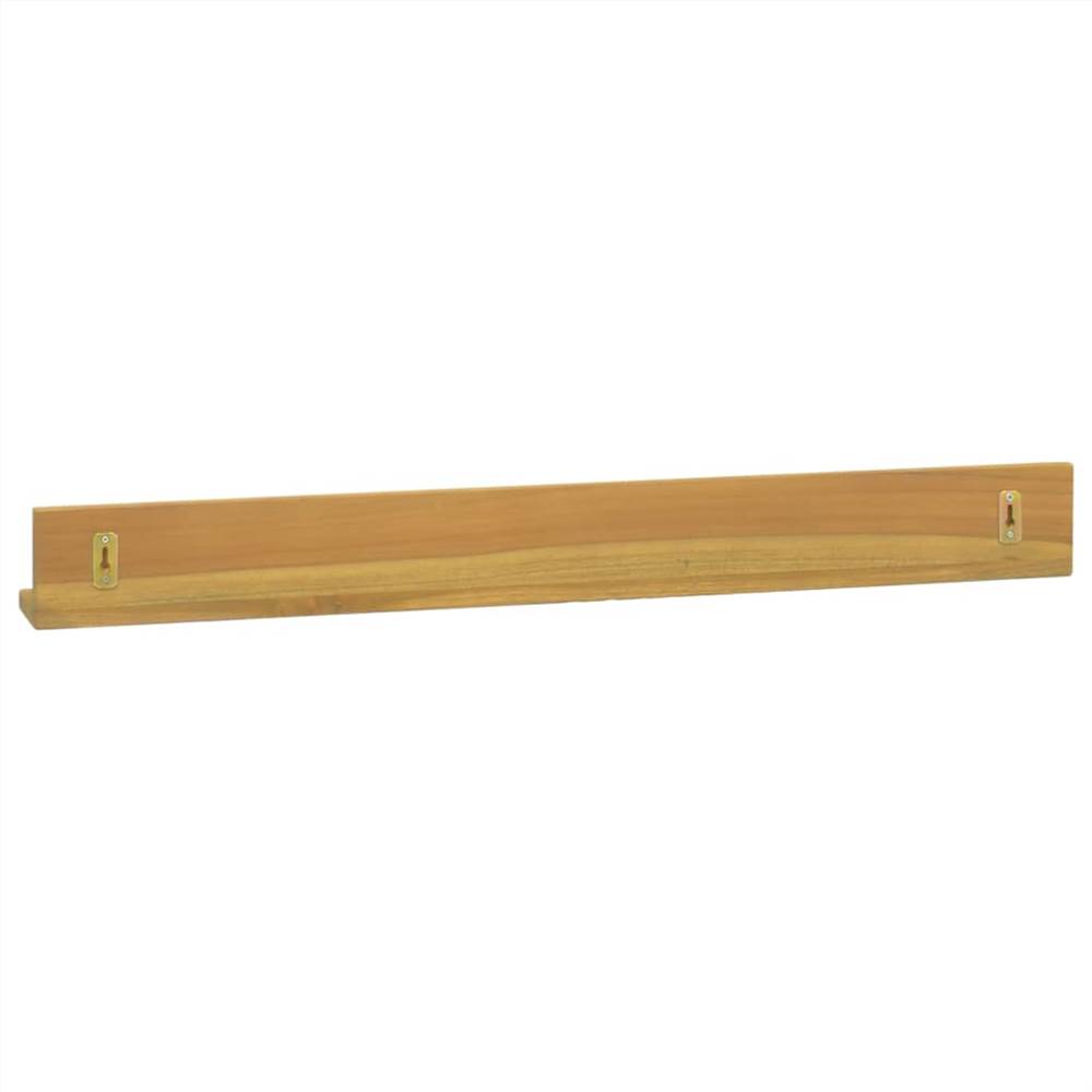 Wall Shelves 2 pcs 90x10x10 cm Solid Wood Teak