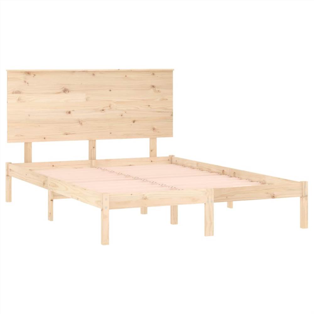 Bed Frame Solid Wood 120x190 cm 4FT Small Double