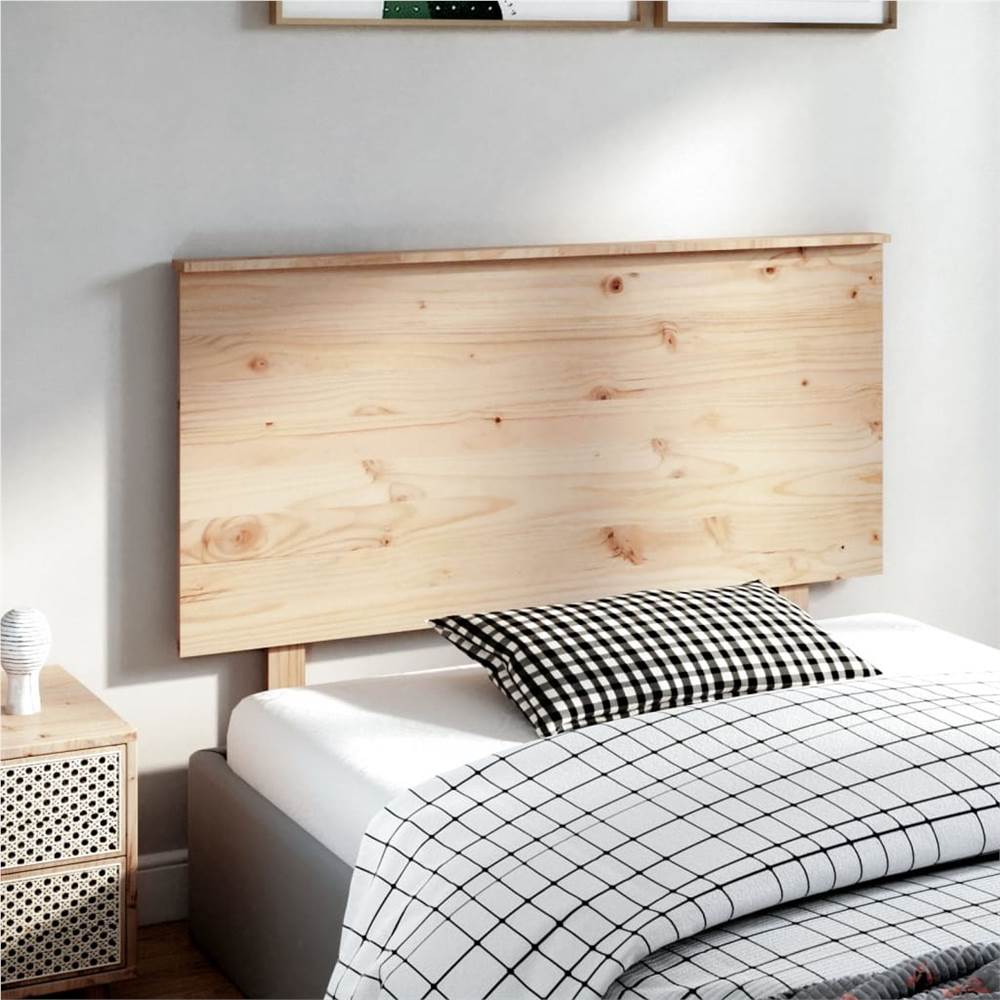 Bed Headboard 124x6x82.5 cm Solid Wood Pine