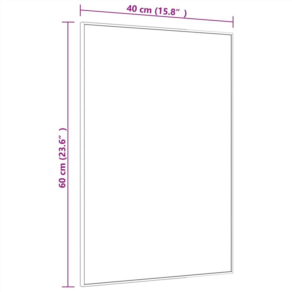 Door Mirror Gold 40x60 cm Glass and Aluminium