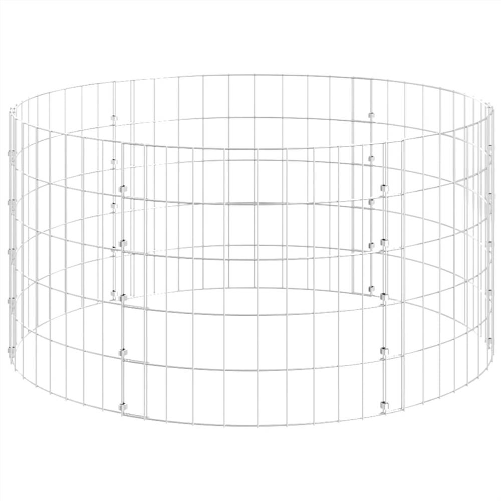 Circular Gabion Raised Bed Galvanised Steel Ø100x50 cm