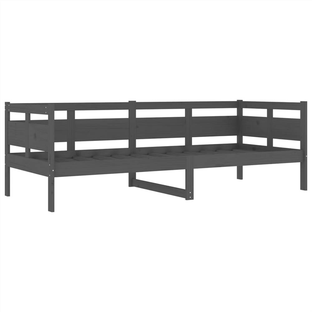 Day Bed Grey Solid Wood Pine 80x200 Cm 9 Day Bed Grey Solid Wood Pine 80x200 cm