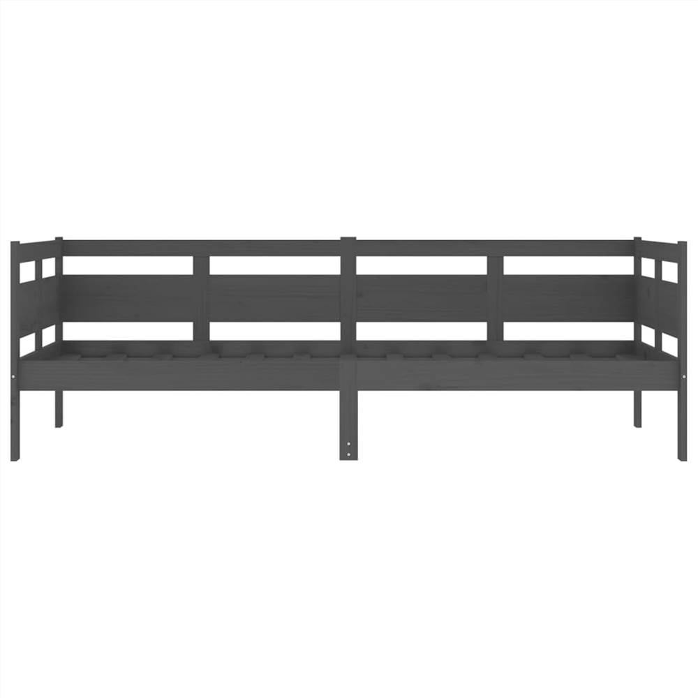Day Bed Grey Solid Wood Pine 80x200 Cm 10 Day Bed Grey Solid Wood Pine 80x200 cm