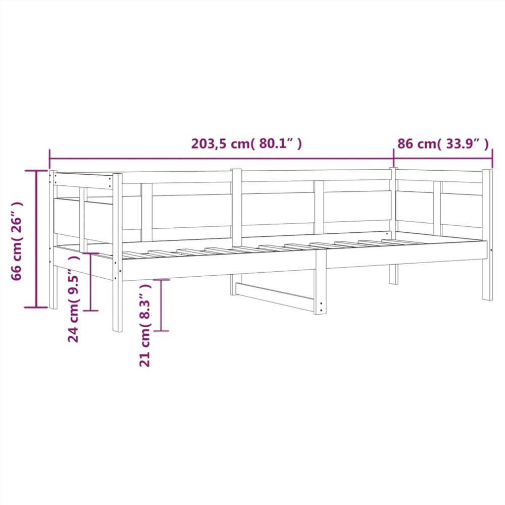 Day Bed Solid Wood Pine 80x200 cm