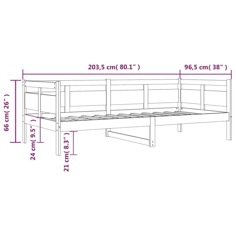 Day Bed Solid Wood Pine 90x200 cm