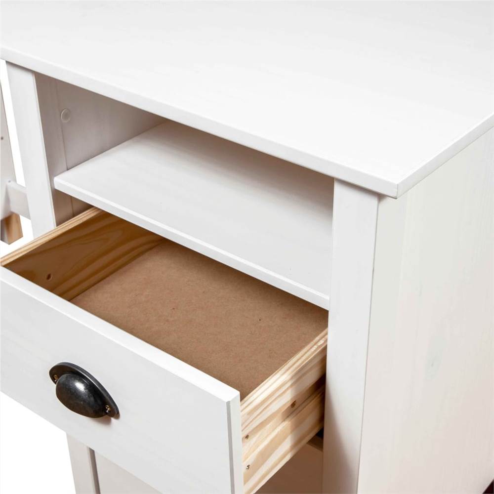 Desk Hill Range with 3 Drawers 120x50x74 cm Solid Pine Wood
