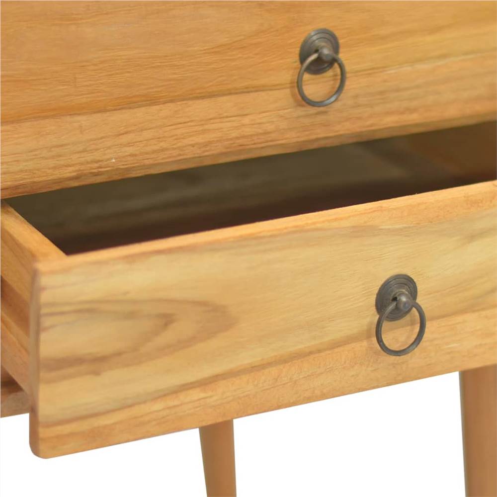 Desk with 2 Drawers 110x52x75 cm Solid Wood Teak