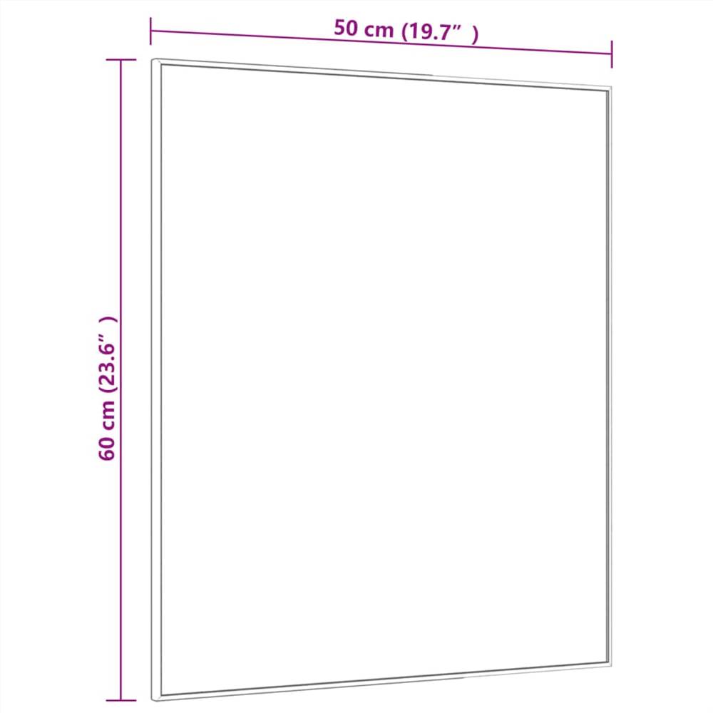 Door Mirror Black 50x60 cm Glass and Aluminium