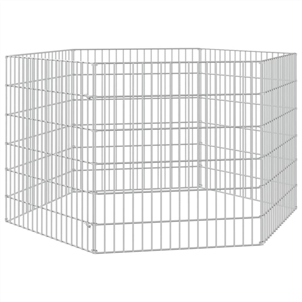 6-Panel Rabbit Cage 54x60 cm Galvanised Iron