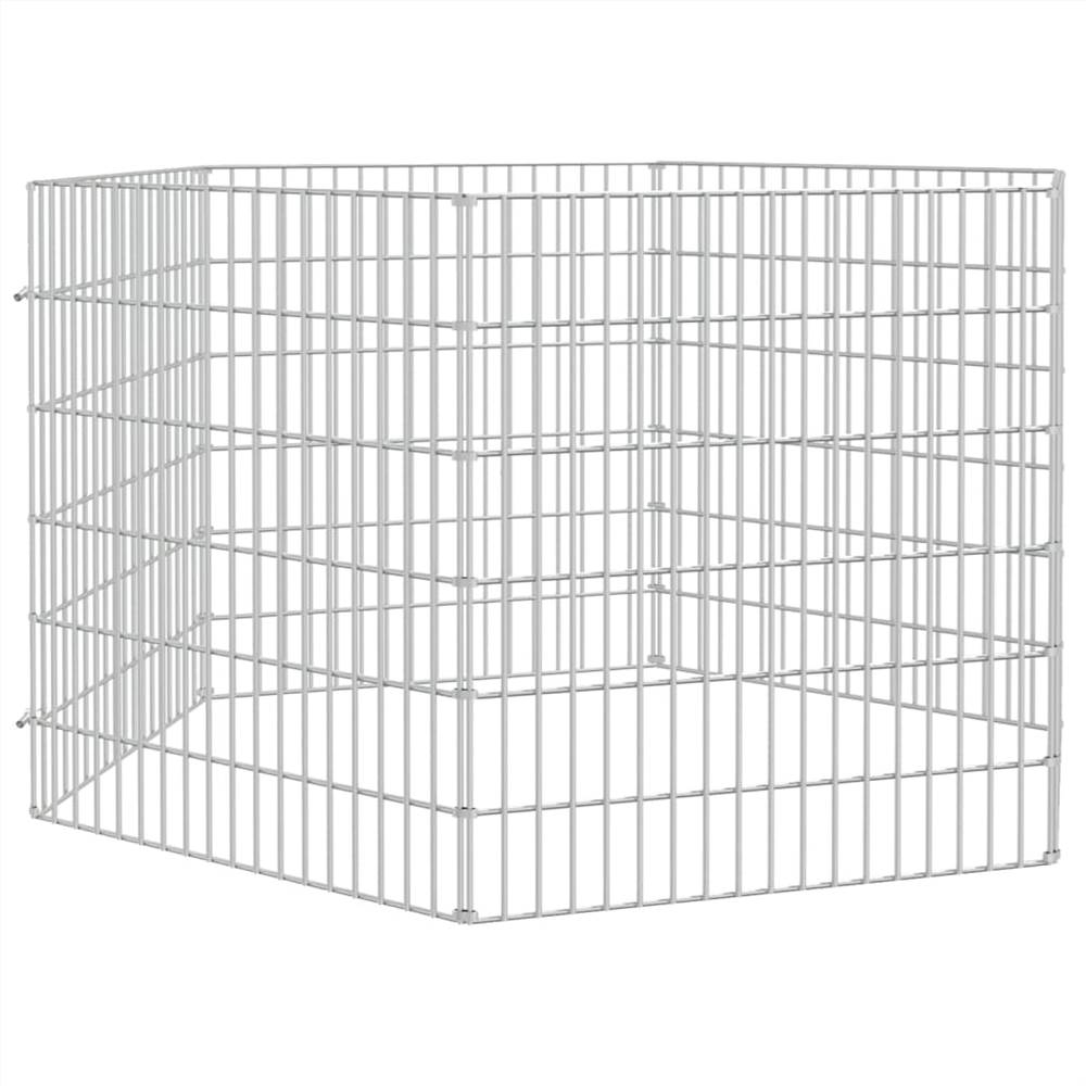 Easy To Clean and Maintain 6-Panel Rabbit Cage 54x60 Cm Galvanised Iron