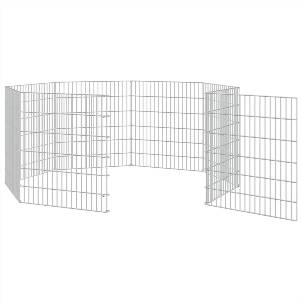 8-Panel Rabbit Cage 54x60 cm Galvanised Iron