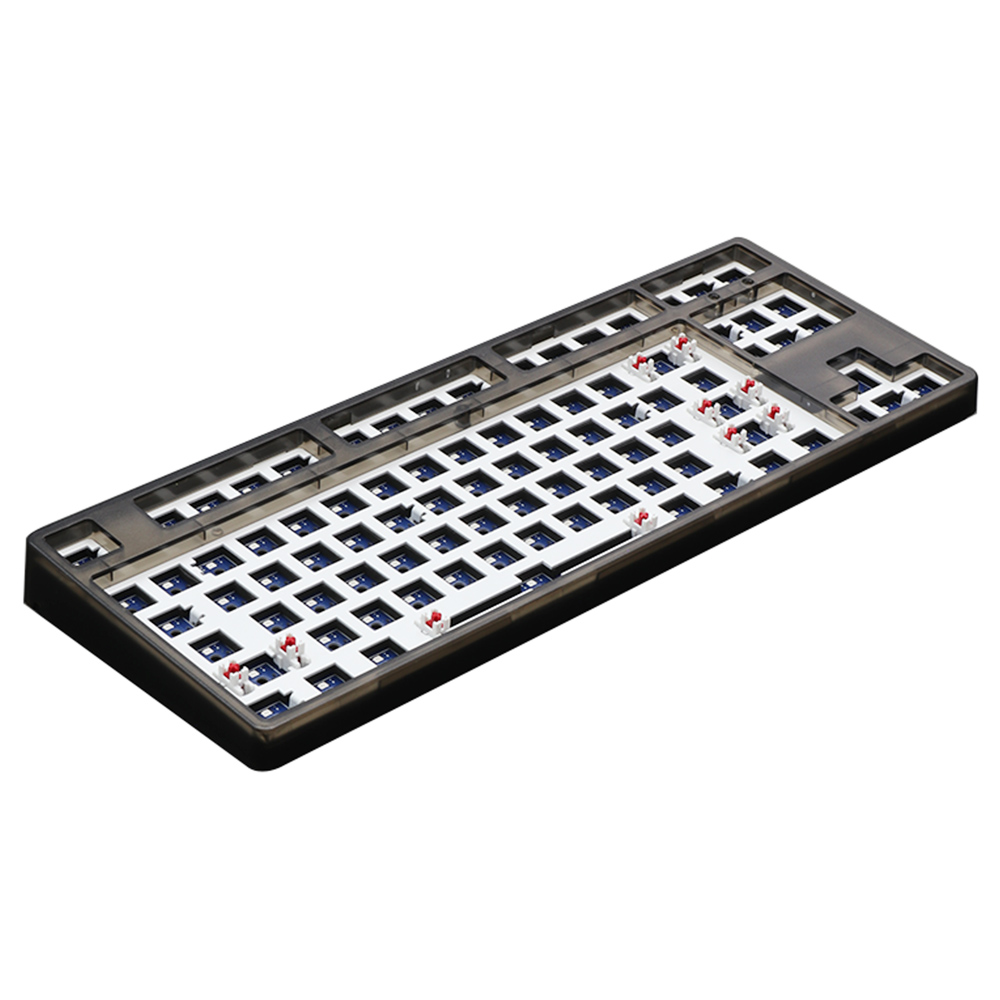 ACGAM MMD87 Bluetooth 5.0 2.4G Type-C Connection 87 Keys قابلة للتبديل السريع أطقم لوحة المفاتيح الميكانيكية DIY - أسود