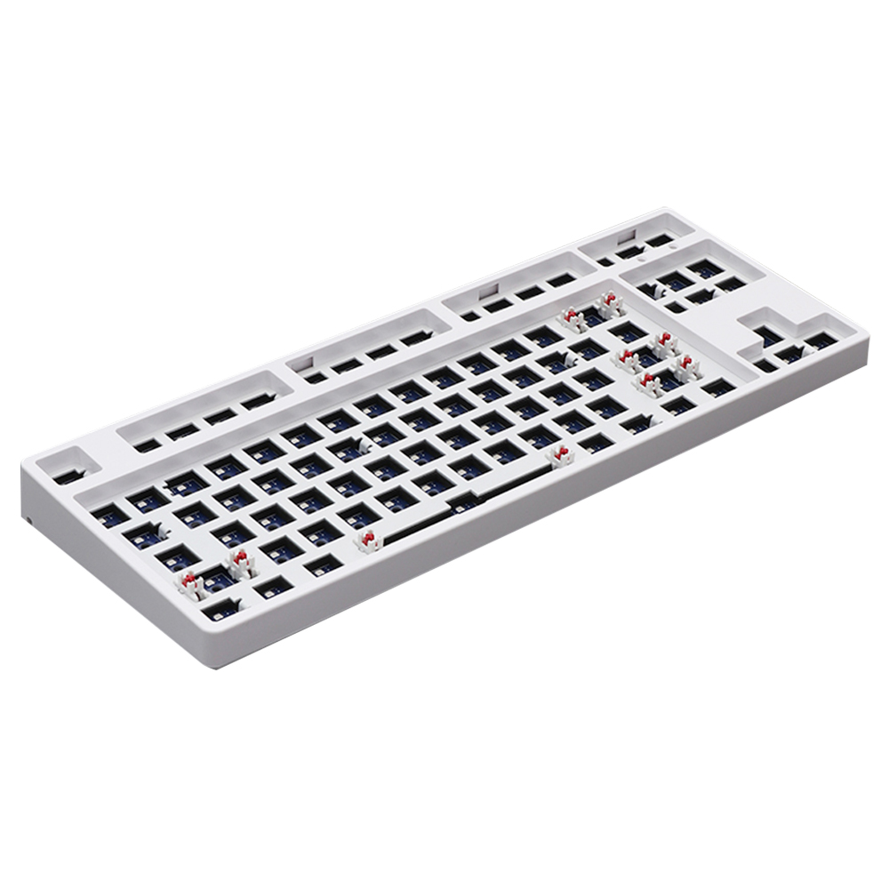 ACGAM MMD87 Bluetooth 5.0 2.4G Type-C Connection 87 Keys Hot-Swappable Mechanical Keyboard DIY Kits - White