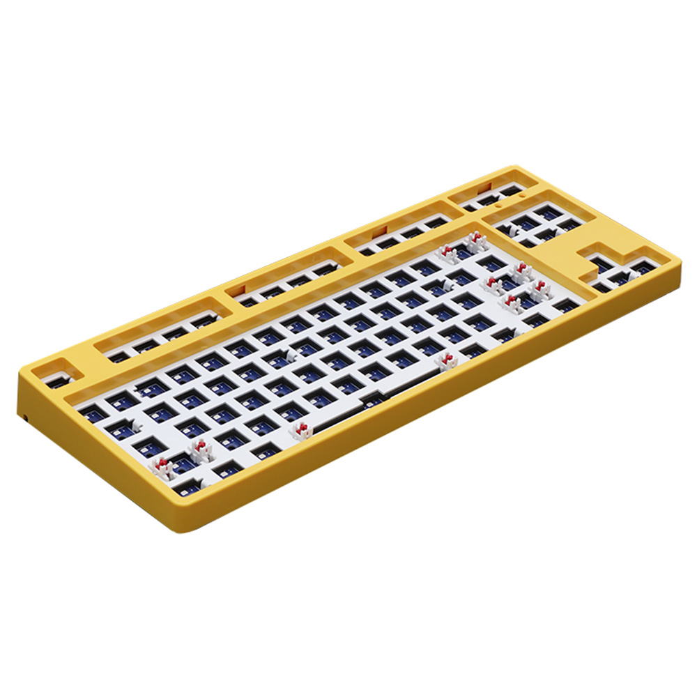 ACGAM MMD87 BT5.0 2.4G Type-C Connection 87 Keys Hot-Swappable Mechanical Keyboard DIY Kits - Yellow