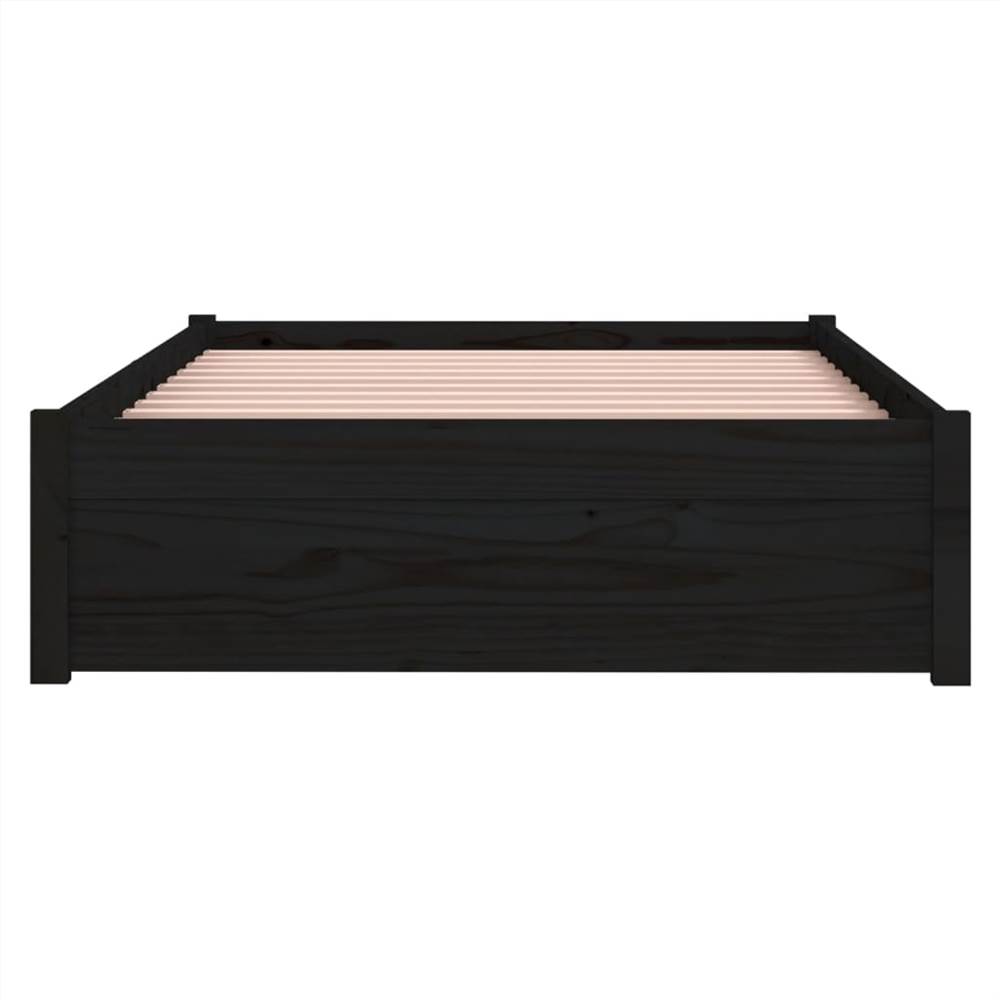 Bed Frame Black Solid Wood 100x200 Cm 10 Bed Frame Black Solid Wood 100x200 cm