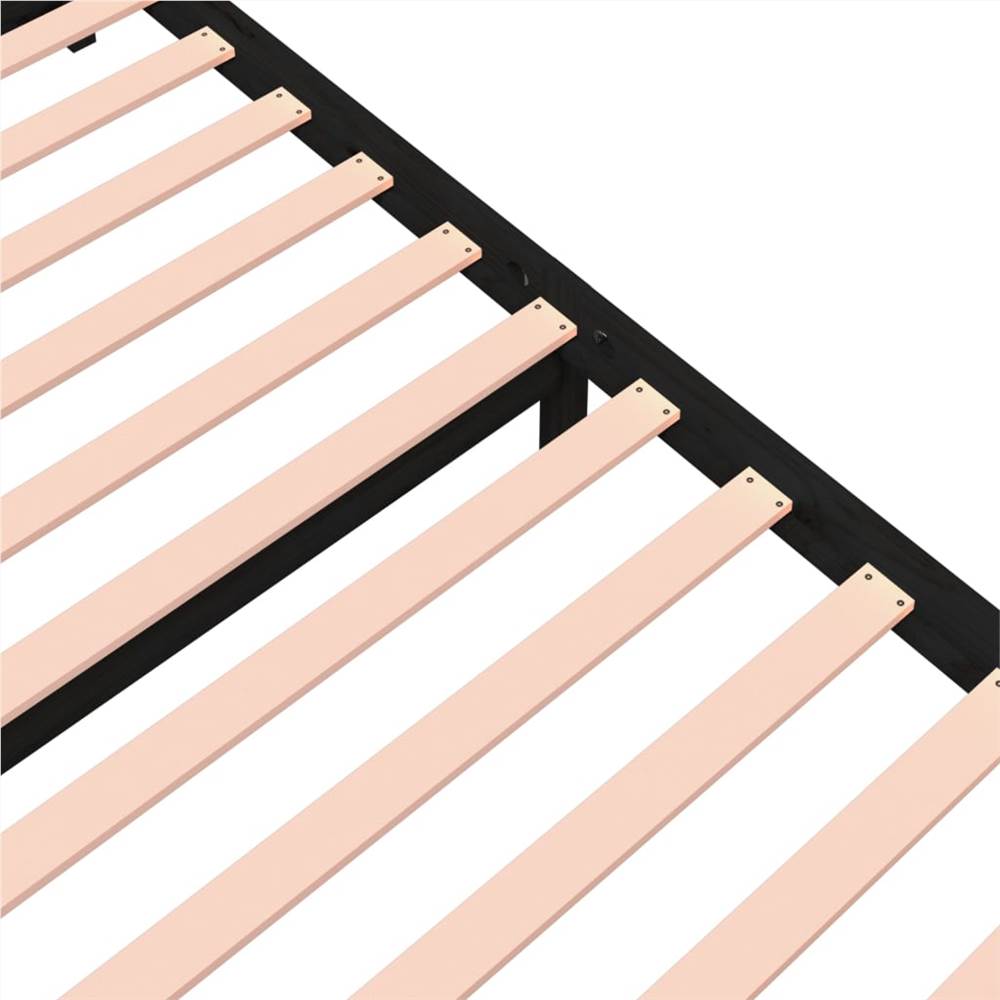 Bed Frame Black Solid Wood 100x200 Cm 13 Bed Frame Black Solid Wood 100x200 cm