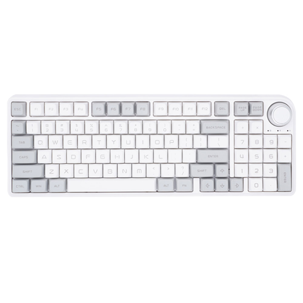 

DUKHARO VN96 96% 96 key RGB Mechanical keyboard Gasket Mount with knob control Gateron Yellow - White