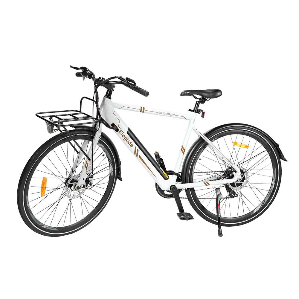 ELEGLIDE จักรยานไฟฟ้า Citycrosser 700*38C CST ยาง 250W มอเตอร์ 25Km/h ความเร็ว 36V 10Ah แบตเตอรี่ จักรยานยนต์ จักรยานยนต์ 75KM เกียร์ Shimano 7 สปีด ดิสก์เบรกคู่