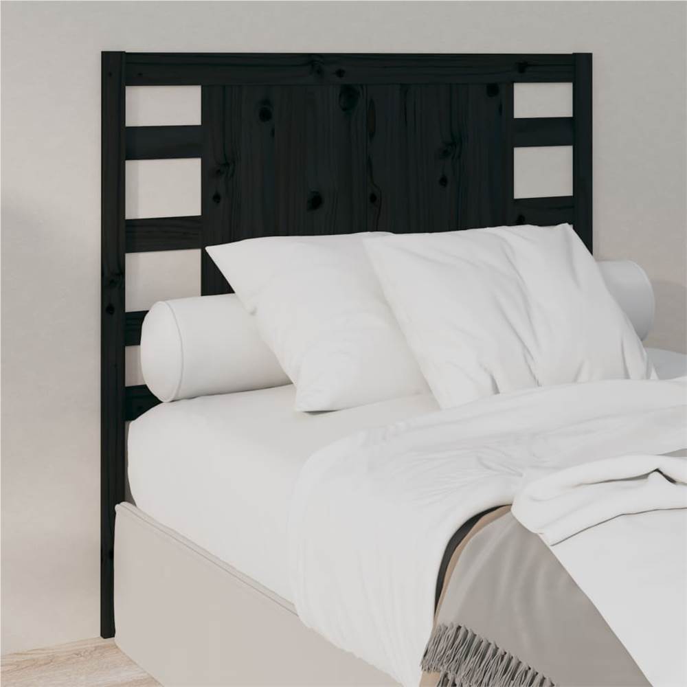 

Headboard Black 96x4x100 cm Solid Wood Pine