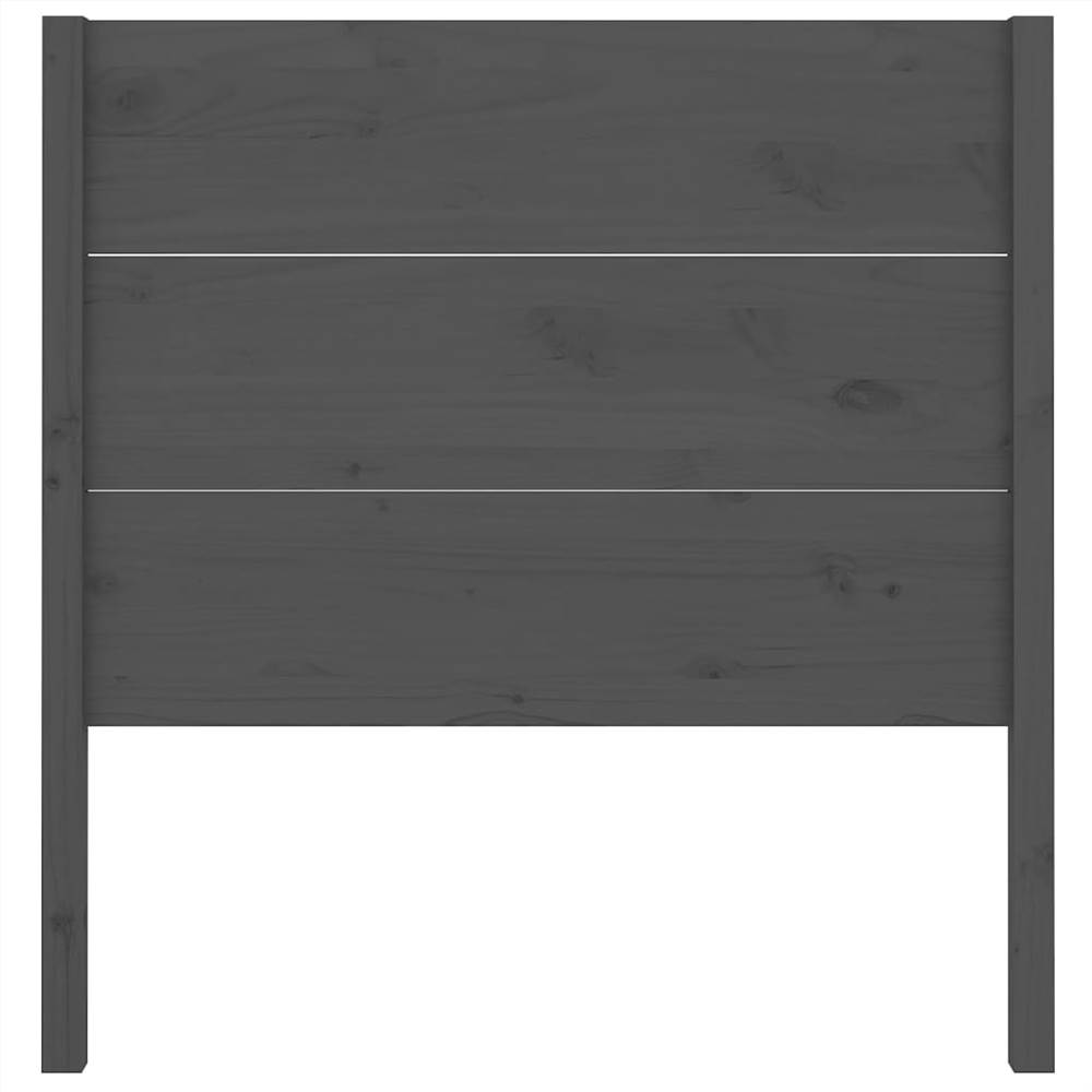 Headboard Grey 81x4x100 cm Solid Wood Pine
