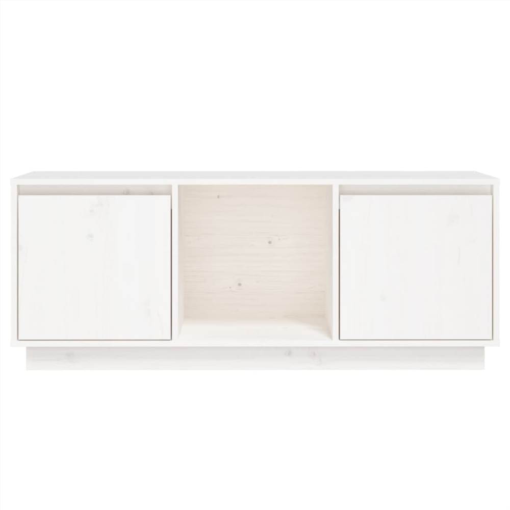 TV White 110.5x35x44 cm Solid Wood Pine