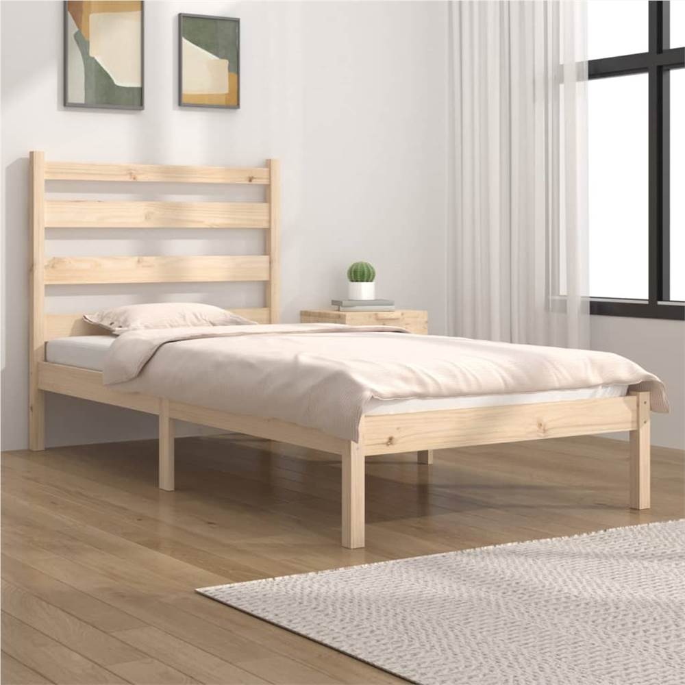 

Bed Frame Solid Wood Pine 75x190 cm 2FT6 Small Single