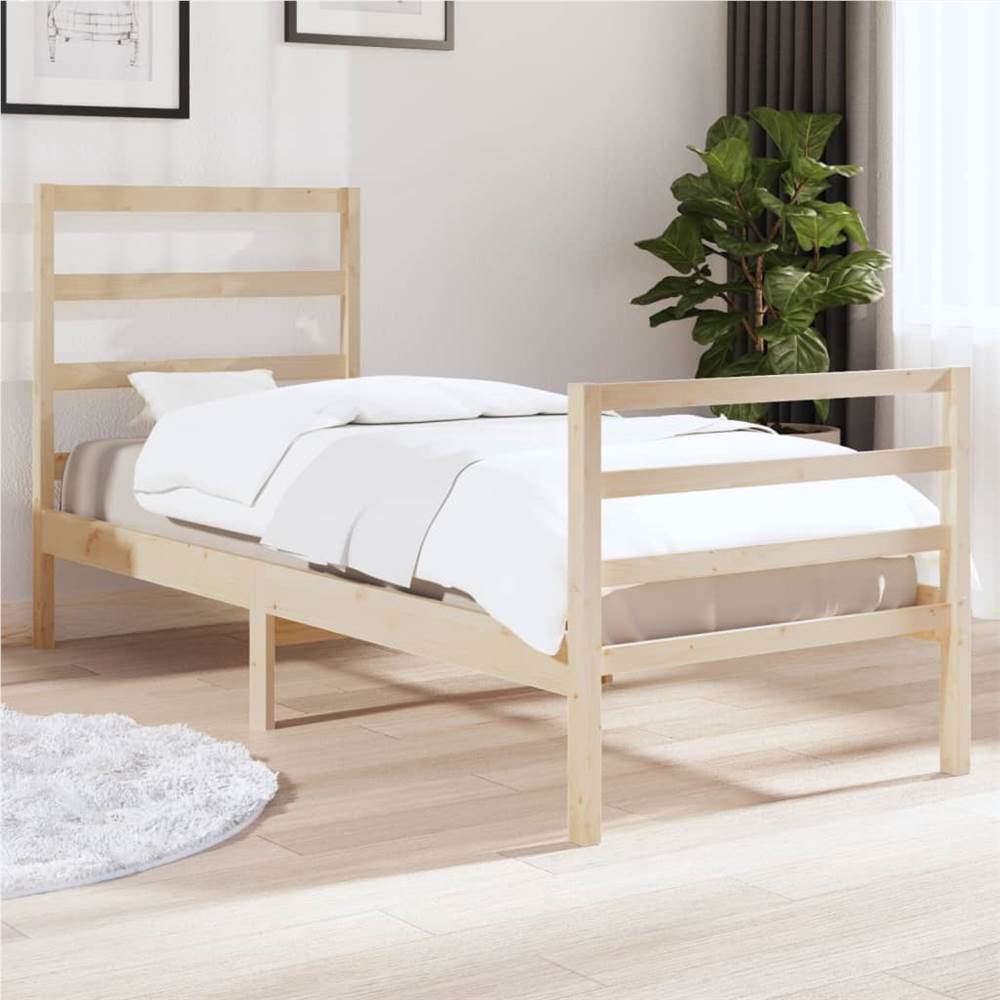 

Bed Frame Solid Wood Pine 75x190 cm 2FT6 Small Single