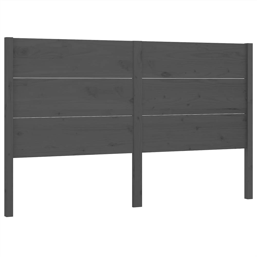Headboard Grey 141x4x100 Cm Solid Wood Pine 7 Headboard Grey 141x4x100 cm Solid Wood Pine