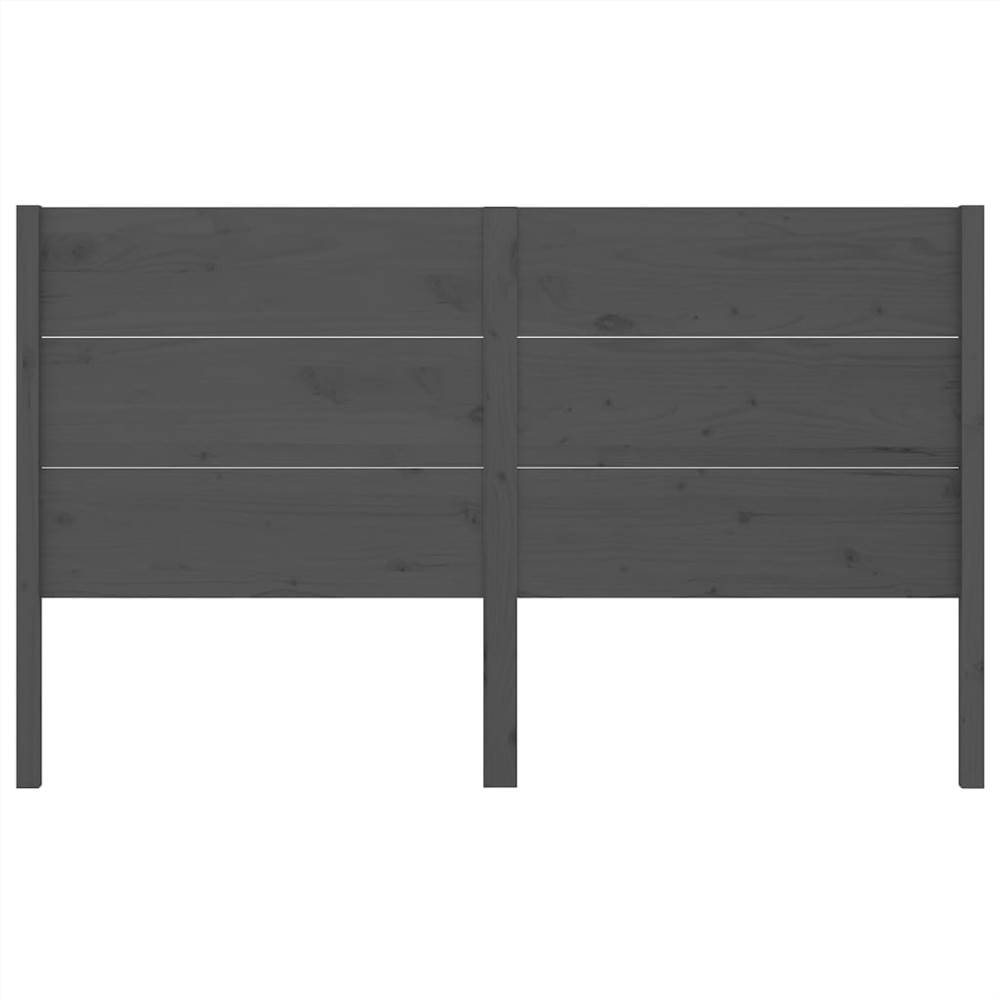 Headboard Grey 141x4x100 Cm Solid Wood Pine 8 Headboard Grey 141x4x100 cm Solid Wood Pine