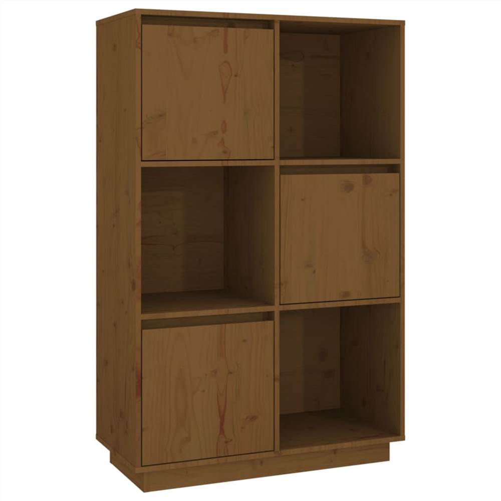 Highboard Honey Brown 74x35x117 cm Solid Wood Pine
