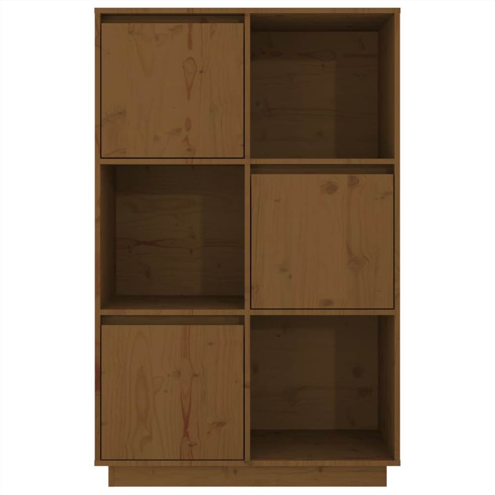 Highboard Honey Brown 74x35x117 cm Solid Wood Pine
