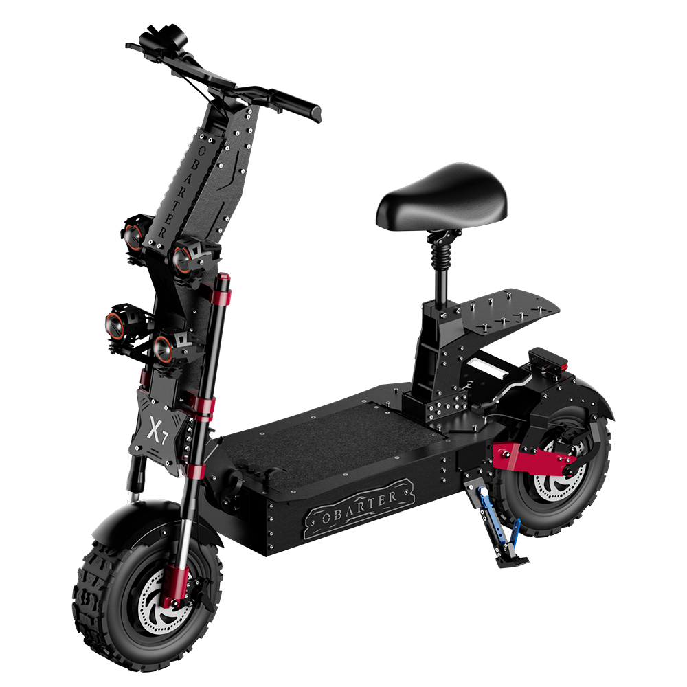 OBARTER-X7 Super Electric Scooter 14 Inch Off Road Tires 4000W*2 Dual Motors 60V 60Ah Battery 90Km/h Max Speed 120kg Load 140KM Range with Seat