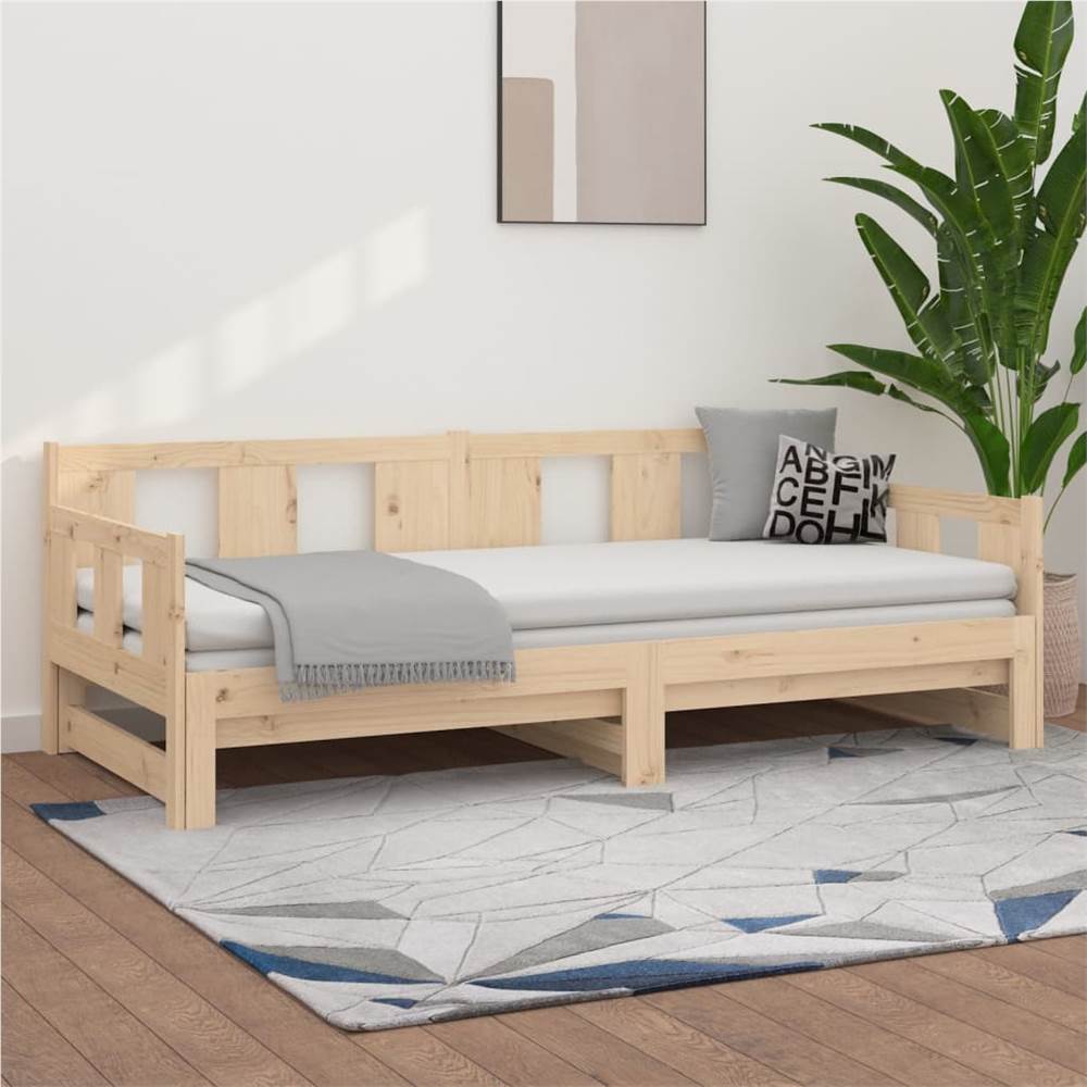 

Pull-out Day Bed Solid Wood Pine 2x(90x190) cm