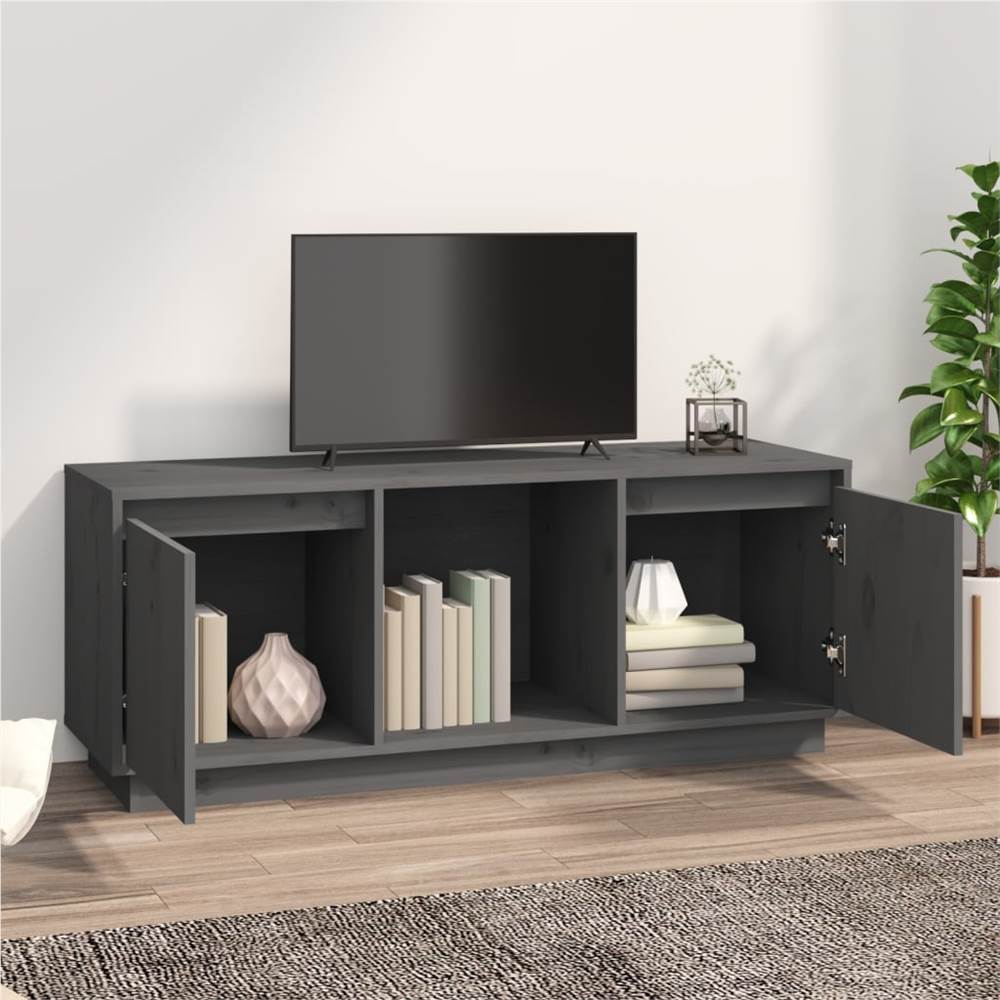 TV Grey 110.5x35x44 cm Solid Wood Pine